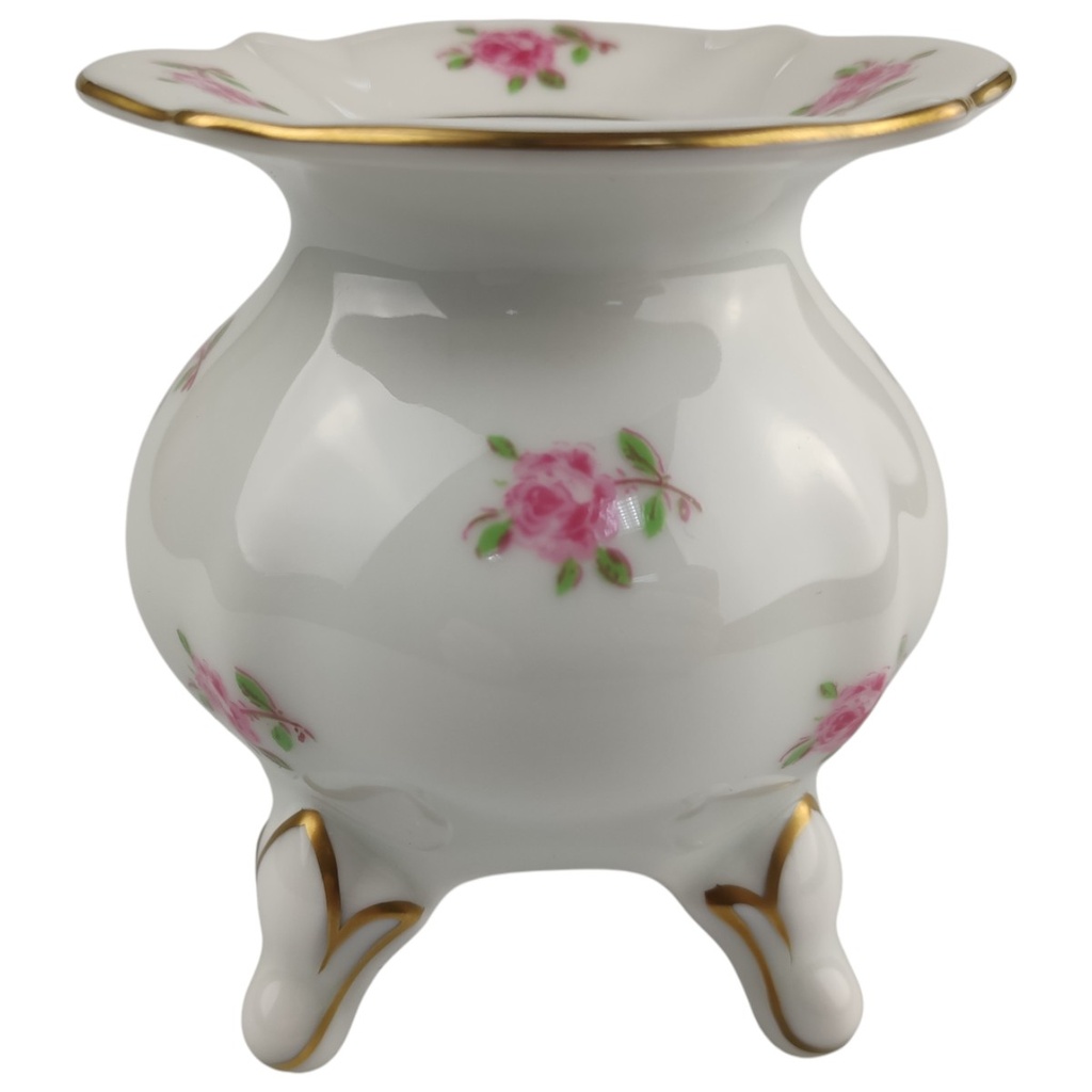[1818158] Kerzenhalter für Stabkerzen Lindner Porzellan Blumendekor Goldrand gebraucht - sehr gut Bild 4