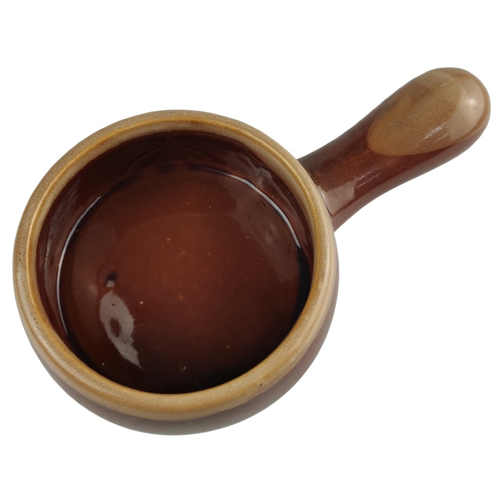 [1818175] Dipschale Fondueschale mit Stiel Braun gebraucht - sehr gut Bild 2
