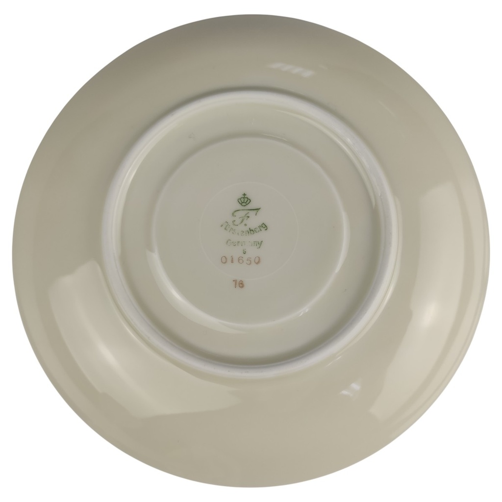 [1818192] Untertasse für Kaffee groß 15 cm Fürstenberg Fürstin Goldrand 01650 Beige gebraucht - sehr gut Bild 3