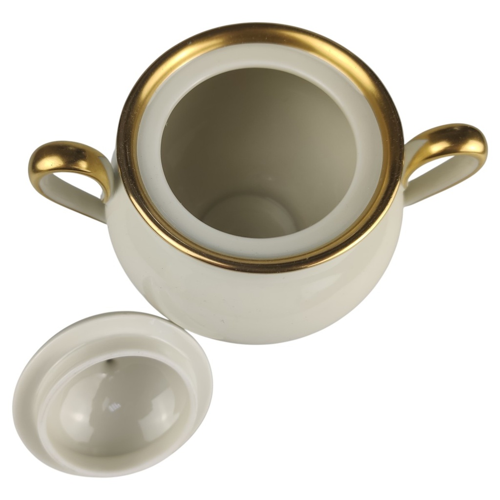 [1818194] Zuckerdose Fürstenberg Fürstin Goldrand 01650 Beige gebraucht - sehr gut Bild 3