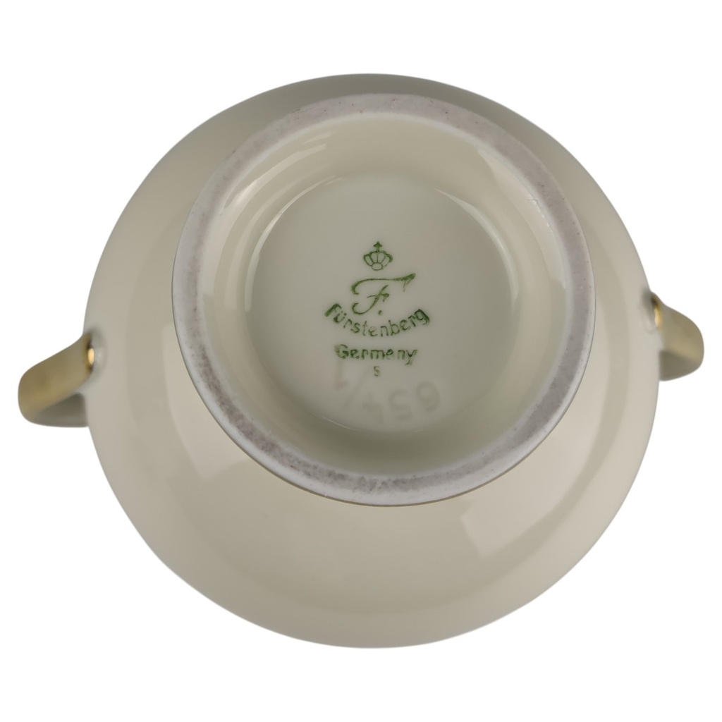[1818194] Zuckerdose Fürstenberg Fürstin Goldrand 01650 Beige gebraucht - sehr gut Bild 4