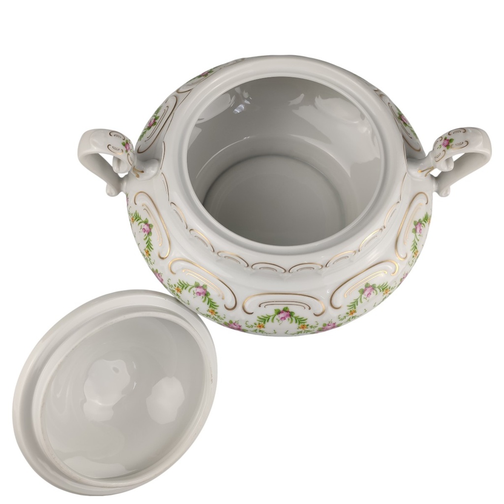 [1818196] Ragoutterrine 2,1 L Krautheim Sissy Blumendekor mit Gold gebraucht - sehr gut Bild 3