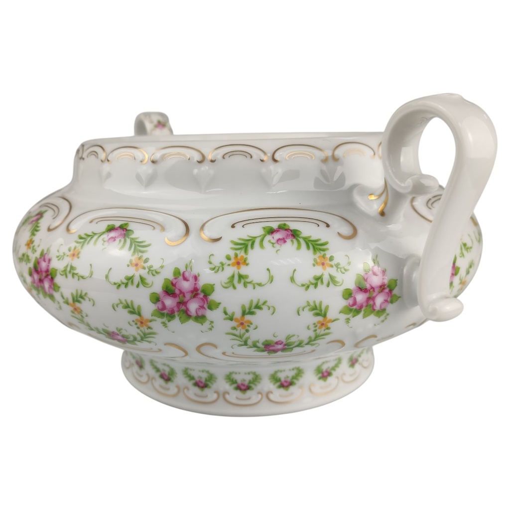 [1818196] Ragoutterrine 2,1 L Krautheim Sissy Blumendekor mit Gold gebraucht - sehr gut Bild 4