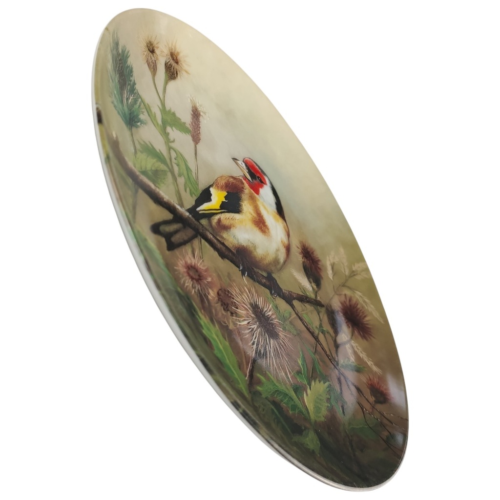 [1818346] Wandteller 19,8 cm Tirschenreuth Unsere kleine Vogelwelt Distelfink auf dem Zweig gebraucht - neuwertig Bild 2