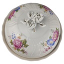 [1818351] Deckeldose Goldrand Hollohaza Hungary Relief Blumendekor gebraucht - sehr gut Bild 3