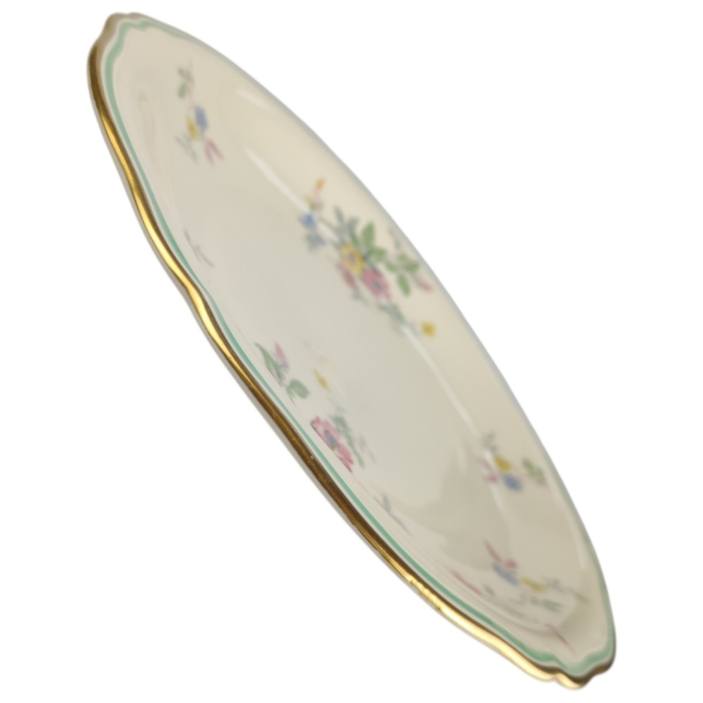 [1818364] Kuchenteller 20 cm Zeh Scherzer Blumendekor Grüne Linie Goldrand gebraucht - gut Bild 2