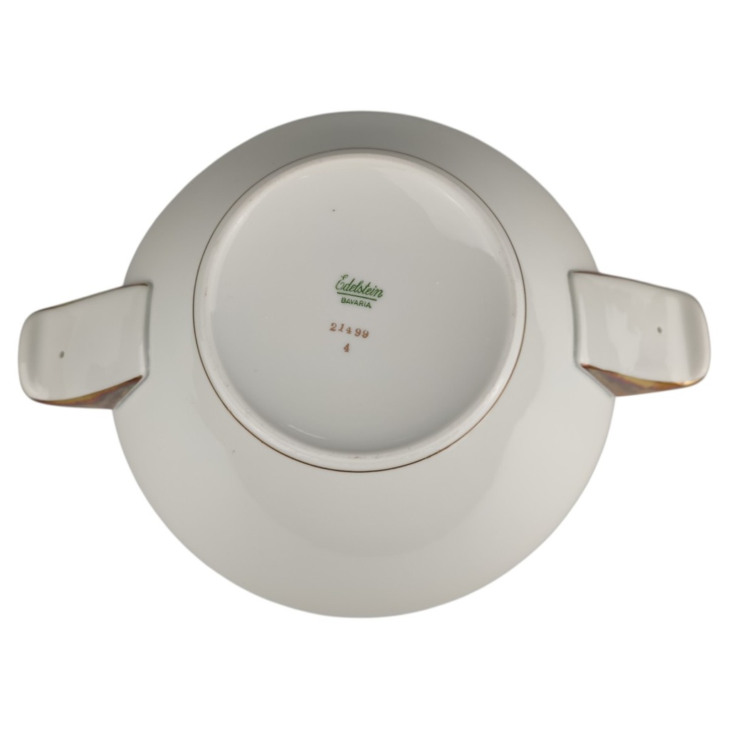 [1819000] Ragoutterrine 1,3 L Edelstein Goldrand Grauband 21499 gebraucht - sehr gut Bild 6