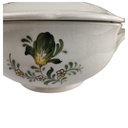 [1819005] Suppenterrine mit Deckel 2,2 L VEB Dresden Blumendekor grün gelb Blumen gebraucht - gut Bild 4