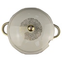 [1819009] Suppenterrine 2,6 L Schaller Elfenbein Relief Golddekor Beige gebraucht - gut Bild 3