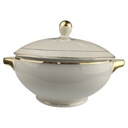 [1819010] Ragoutterrine 1,7 L Schaller Elfenbein Relief Golddekor Beige gebraucht - gut Bild 4
