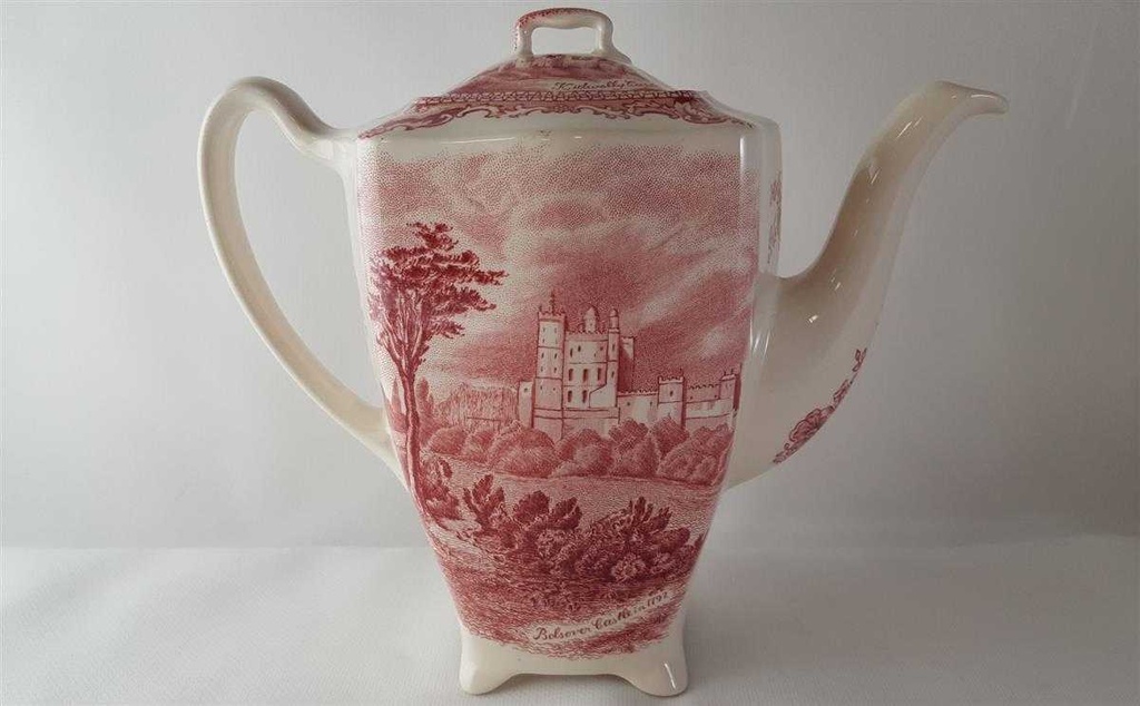 [1819013-3] Kaffeekanne 1,1 L Johnson Bros Old Britain Castles Rot gebraucht - akzeptabel Bild 3