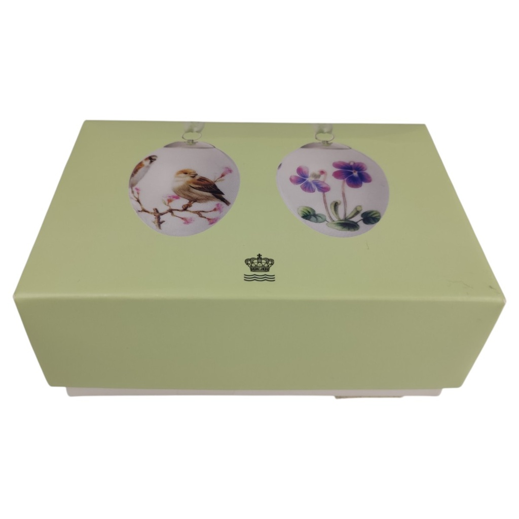 [2118735] 2er Set Osterei Royal Copenhagen Blumendekor Ei gebraucht - sehr gut Bild 3