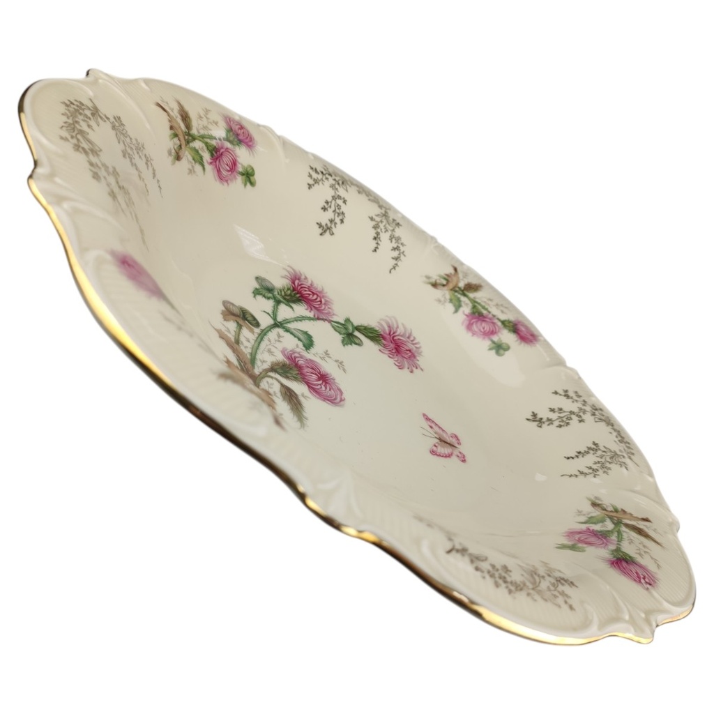 [1820816] Obstschale Goldrand 28,5 cm Schumann Blumendekor gebraucht - sehr gut Bild 2