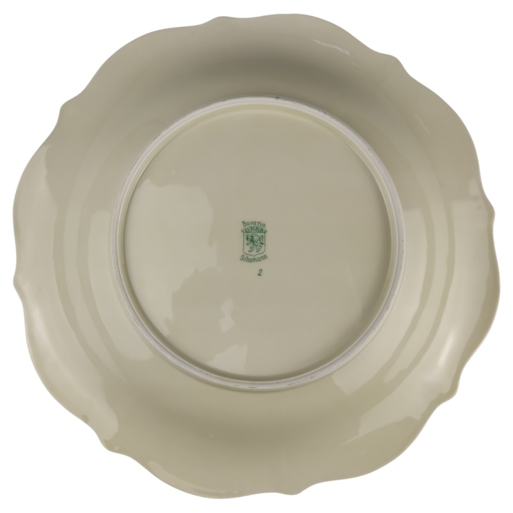 [1820818] Servierplatte Goldrand Schumann Blumendekor gebraucht - gut Bild 4