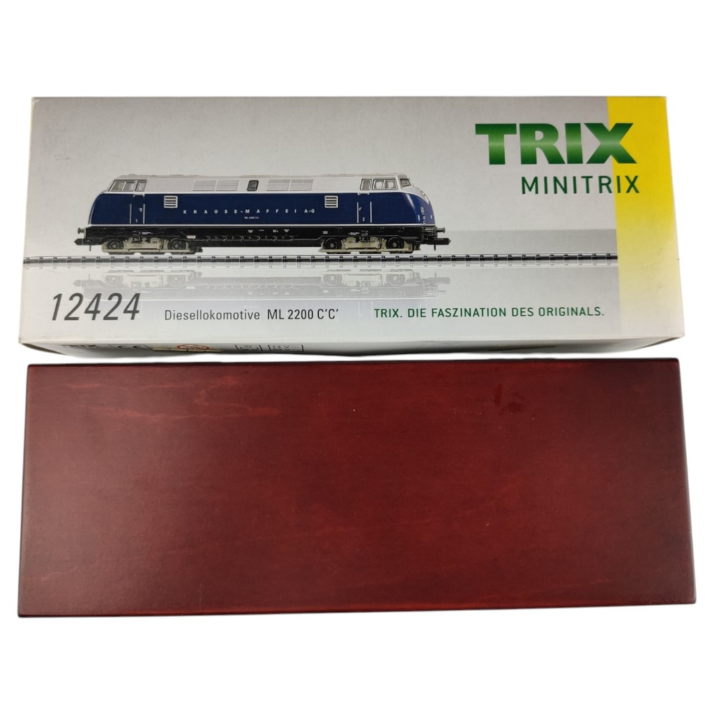 [1820821] Leerbox Holzschatulle Leerkarton Minitrix 12424 Diesellokomotive ML 2200 C'C' Bild 6