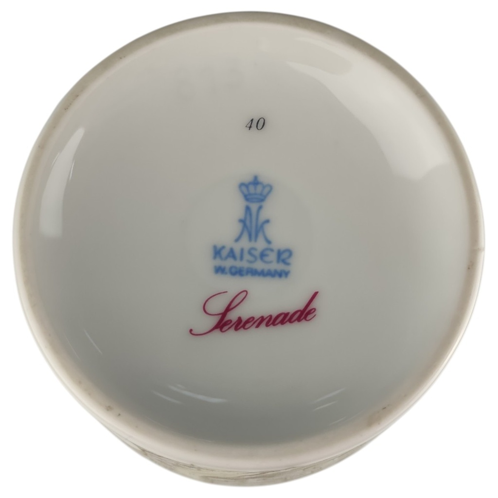 [1820823] Vase 25,7 cm AK Kaiser Serenade Gold Vogel Blumen gebraucht - sehr gut Bild 7
