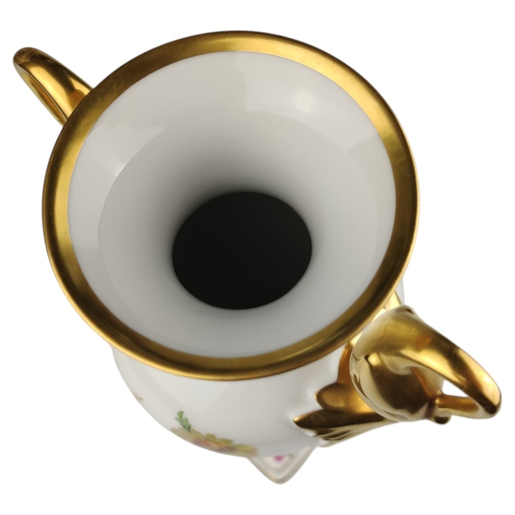 [1820880] Vase Pokalvase 23,6 cm Alka Kunst Meißen Blumen Golddekor gebraucht - sehr gut Bild 6