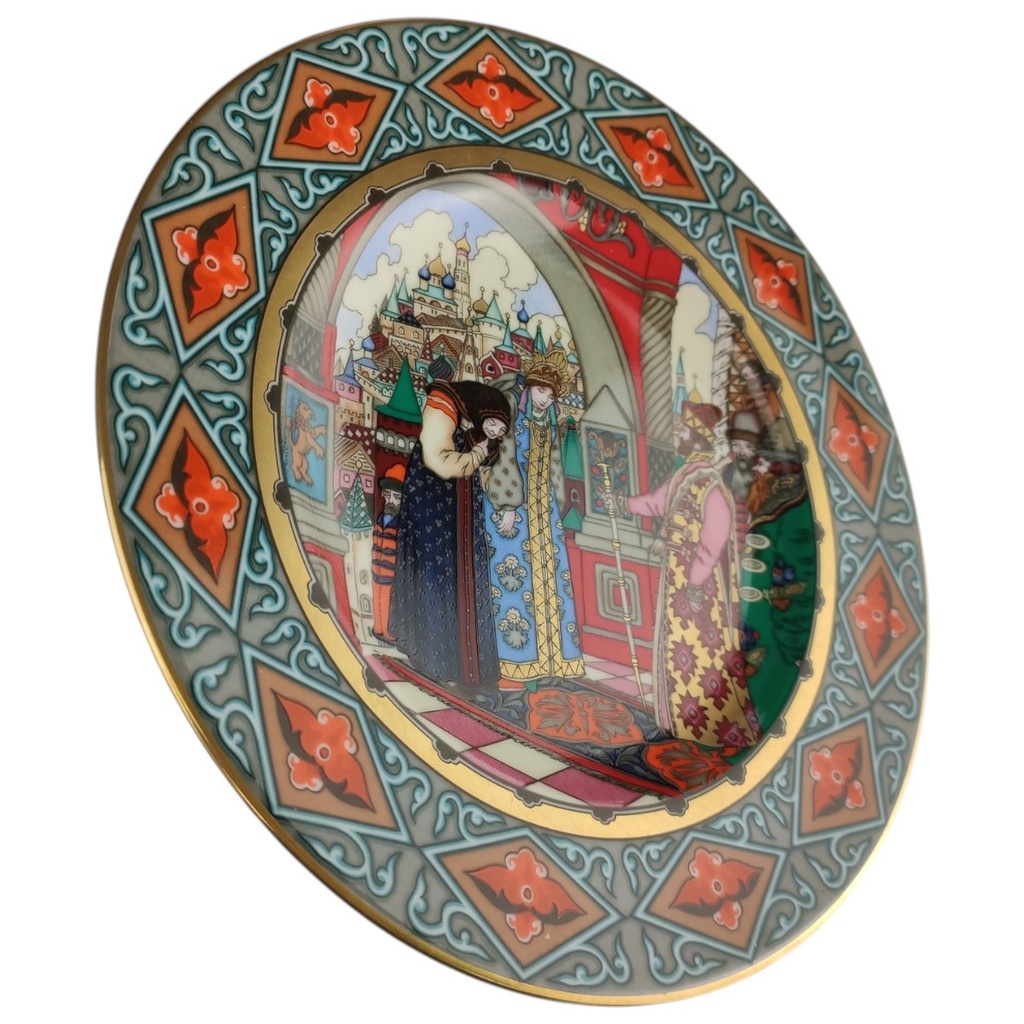[1820884] Wandteller Villeroy & Boch Heinrich Die Russischen Märchen schöne Wassilissa wird dem Zaren vorgestellt gebraucht - sehr gut Bild 2