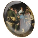 [1820887] Wandteller Lilien Porzellan Die Meisterwerke des Franz von Defregger Wilderer in der Sennhütte gebraucht - neuwertig Bild 2