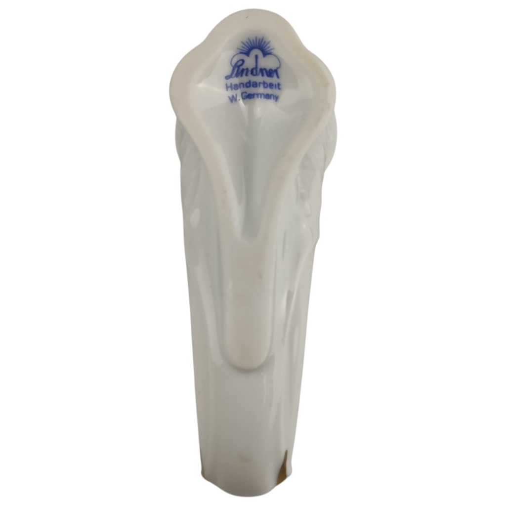 [1820891] Hornvase Lindner Blumendekor Goldrand gebraucht - sehr gut Bild 6