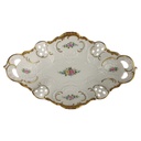 [1821847] Schale mit Durchbrucharbeiten Lindner Blumendekor Goldrand gebraucht - sehr gut Bild 2