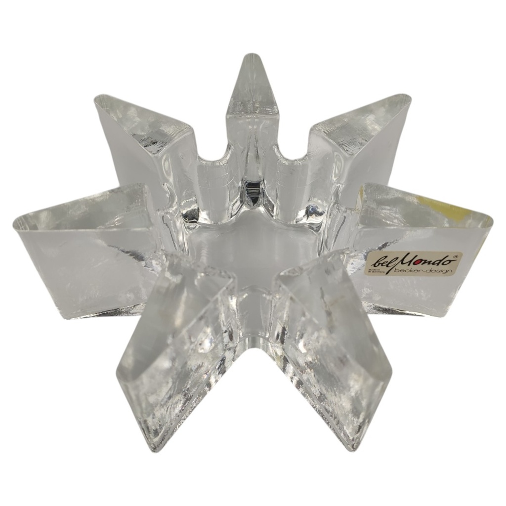 [1822834] Kerzenhalter Teelichthalter Stövchen Belmondo Sternform Kristallglas gebraucht - neuwertig Bild 2
