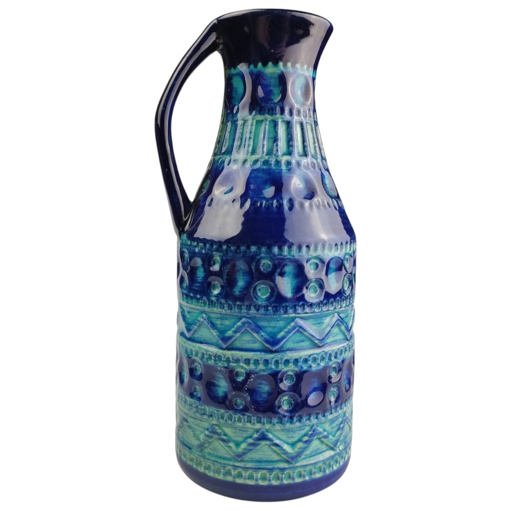 [1822974] Henkelvase 20,5 cm Bay Keramik Blau Grün gebraucht - sehr gut Bild 3