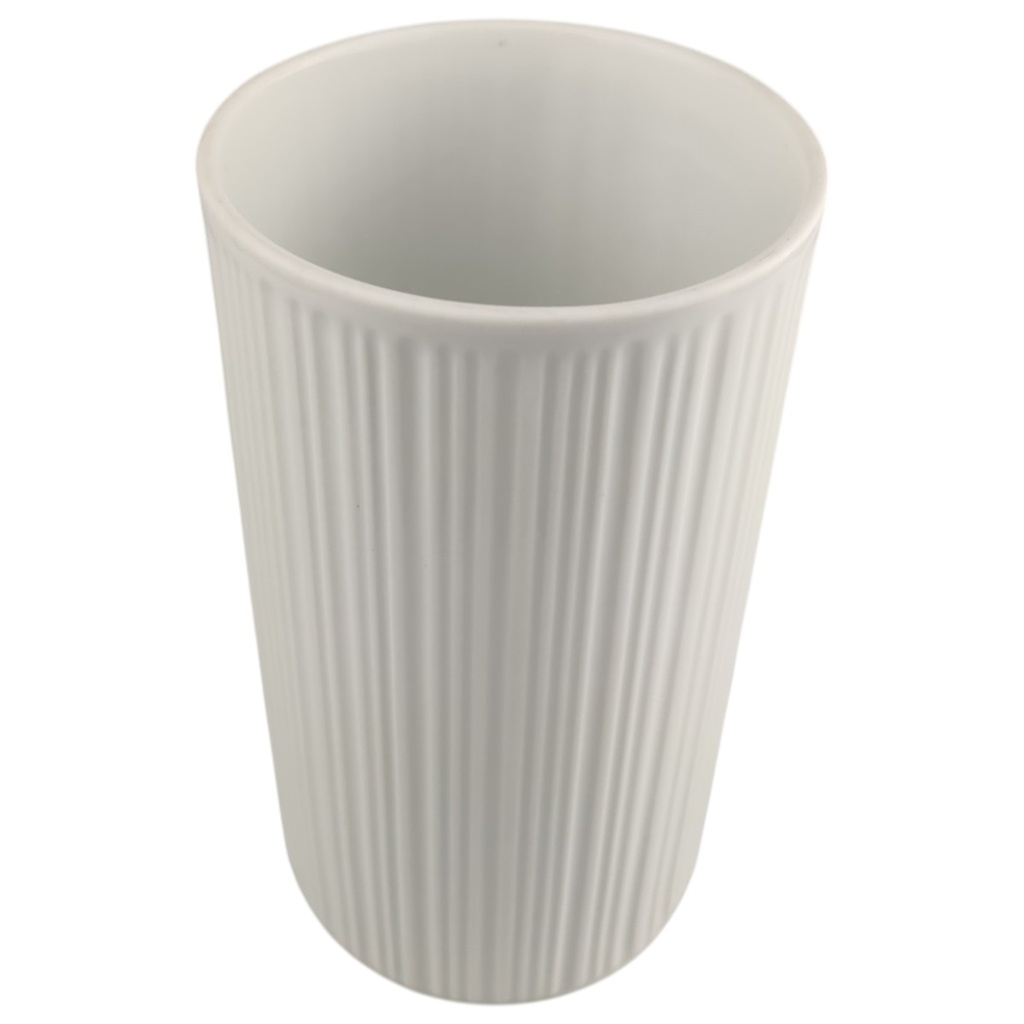 [1823016] Vase Blumenvase Reliefvase 16,5 cm Melitta Weiß gebraucht - sehr gut Bild 2
