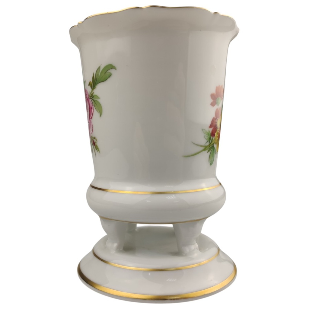 [1823033] Tischvase Vase Blumenvase 11,2 cm AK Kaiser Residenz Blumendekor Goldrand gebraucht - gut Bild 2