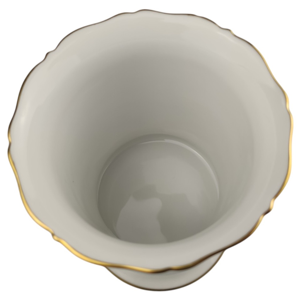 [1823033] Tischvase Vase Blumenvase 11,2 cm AK Kaiser Residenz Blumendekor Goldrand gebraucht - gut Bild 4