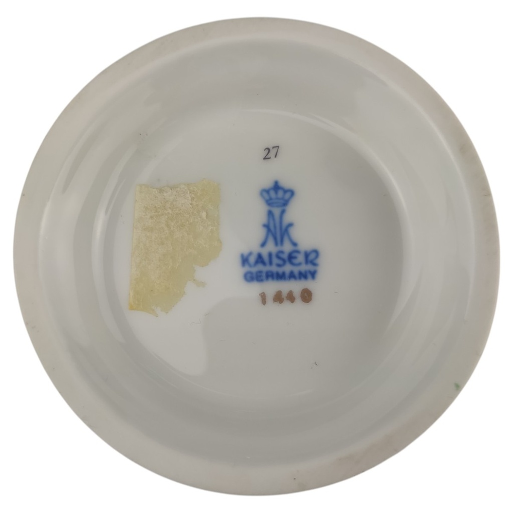 [1823033] Tischvase Vase Blumenvase 11,2 cm AK Kaiser Residenz Blumendekor Goldrand gebraucht - gut Bild 5