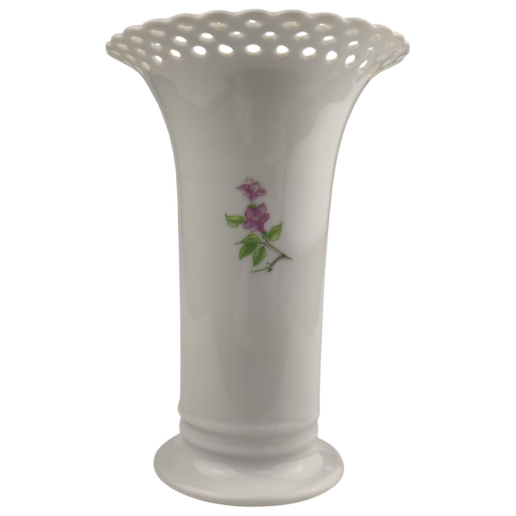 [1823036] Tischvase Durchbrucharbeit 15 cm Wallendorf Blumendekor Vogel gebraucht - sehr gut Bild 2