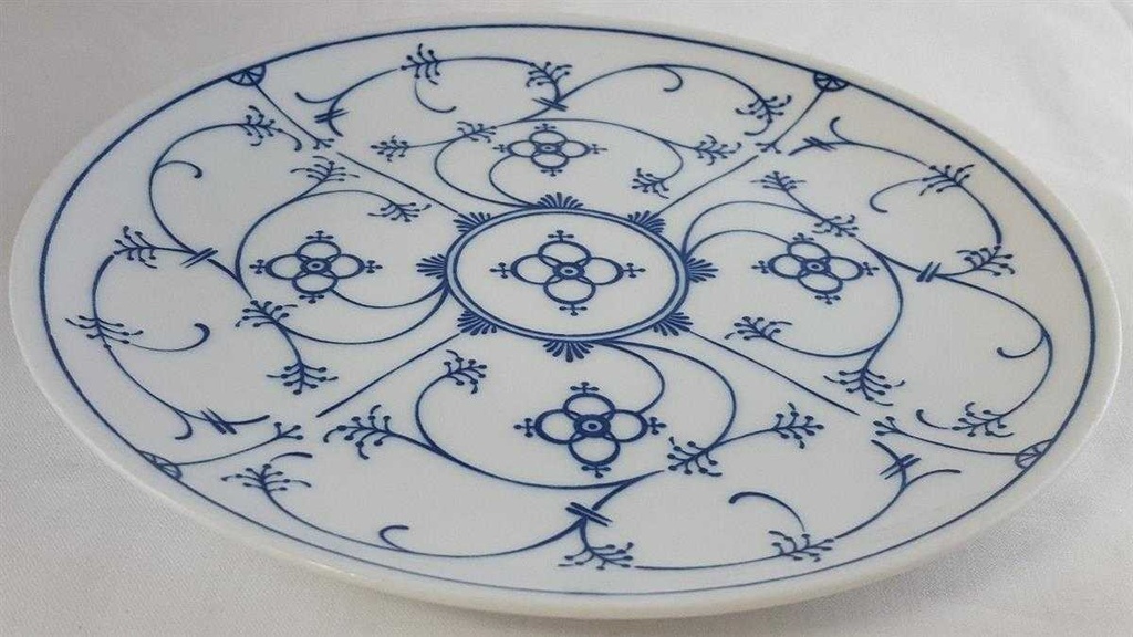 [22502] Kuchenteller Dessertteller 19,4 cm Marienbad Ingres Weiss Indisch Blau Bild 2