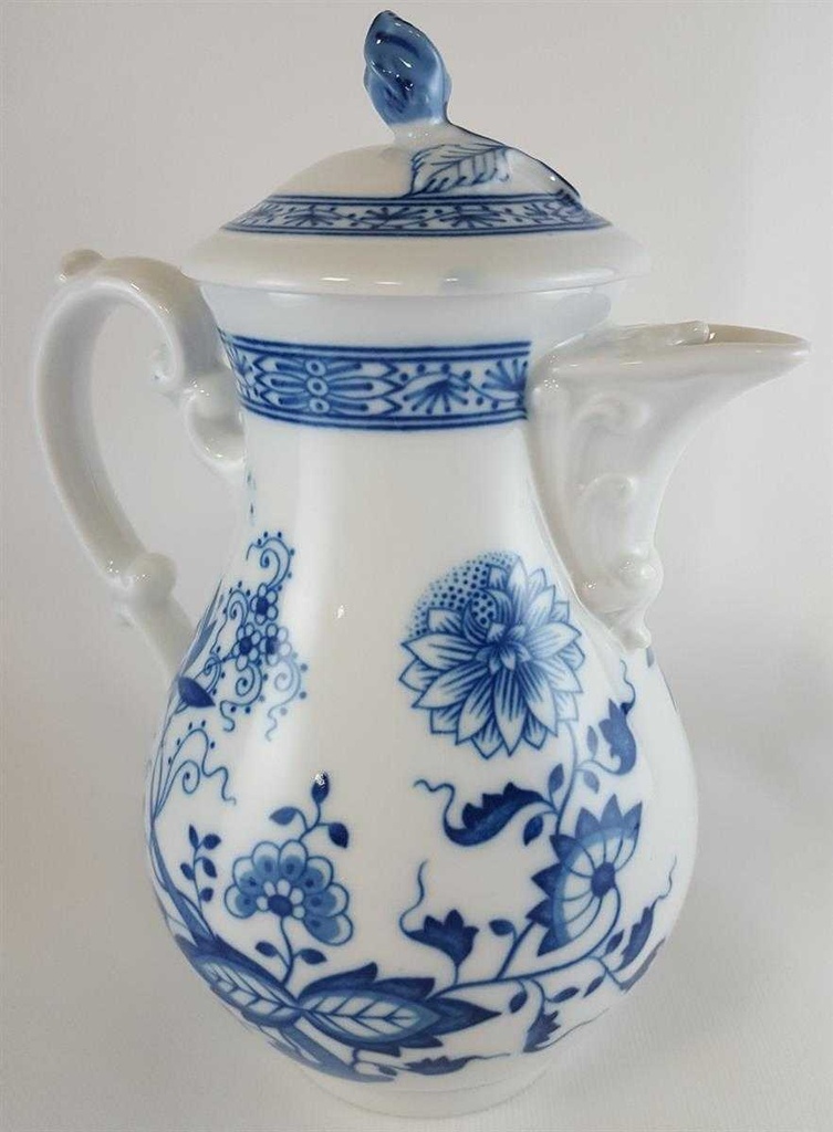 [314300821] Mokkakanne 0,6 L Hutschenreuther Maria Theresia Zwiebelmuster I. Wahl Blau gebraucht - neuwertig Bild 3