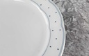 [35894] Kuchenteller 19,6 cm Marienbad Ingres Weiss Blaue Rauten gebraucht - sehr gut Bild 3