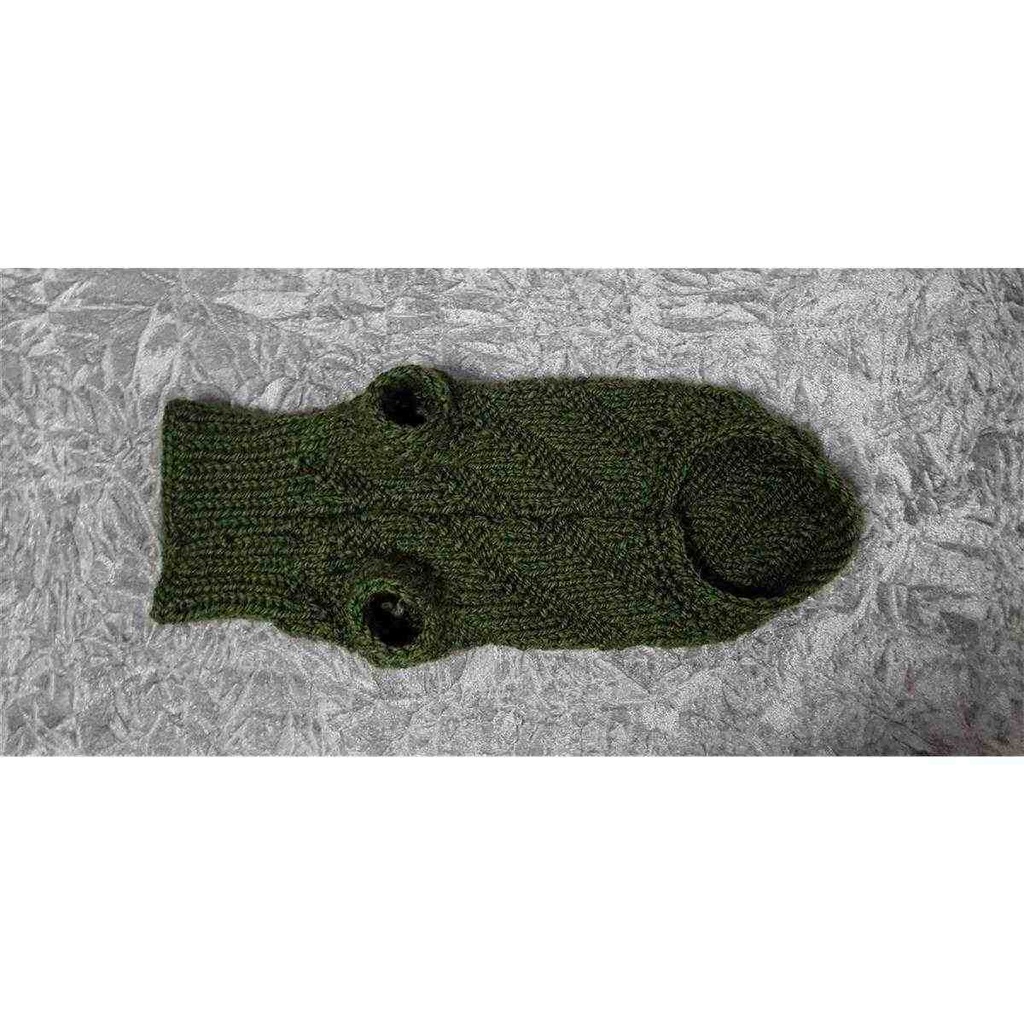 [458110497] Chihuahua Hundebekleidung Pullover grün Handarbeit Gr. S (bis 2,5 kg) Bild 7