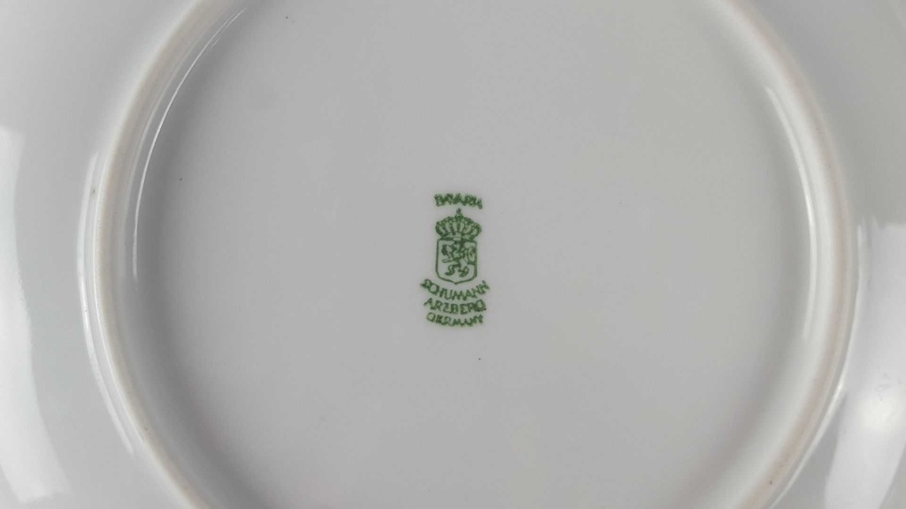 [458110499] Kuchenteller Dessertteller 19,5 cm Schumann Arzberg Reliefrand rosa Rose gebraucht - akzeptabel Bild 5