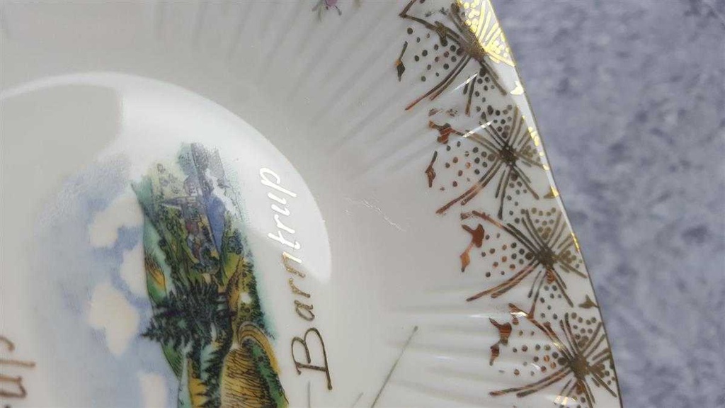 [458110502] Schale Golddekor Zeh Scherzer Elfenbein Beige gebraucht - gut Bild 5
