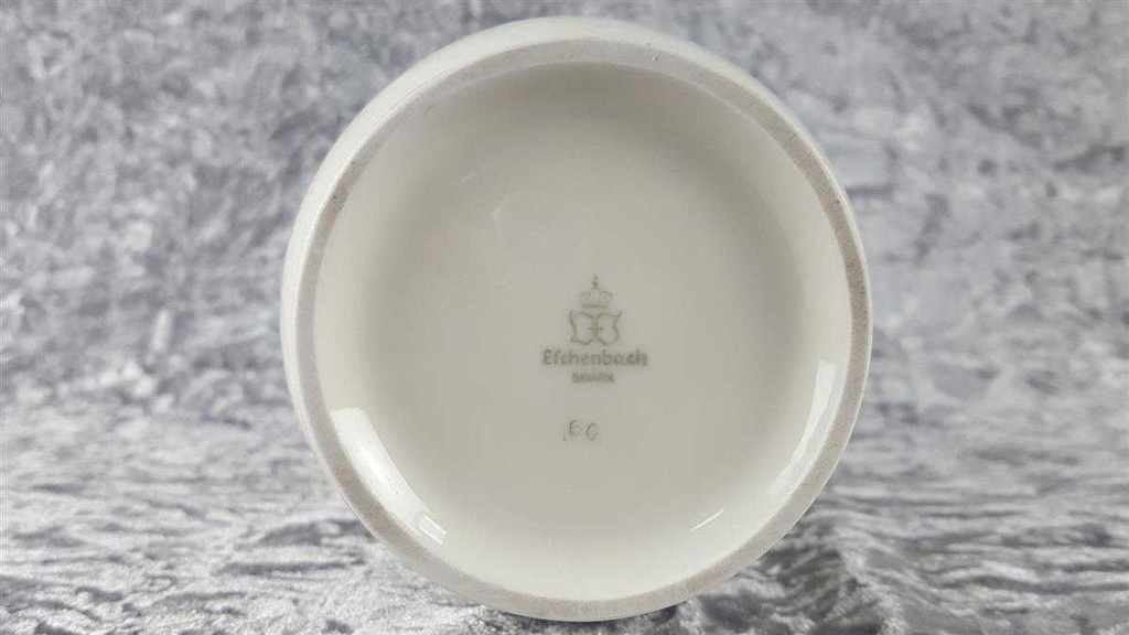 [458110503] Vase Goldrand 25 cm Eschenbach Elfenbein Beige gebraucht - sehr gut Bild 5