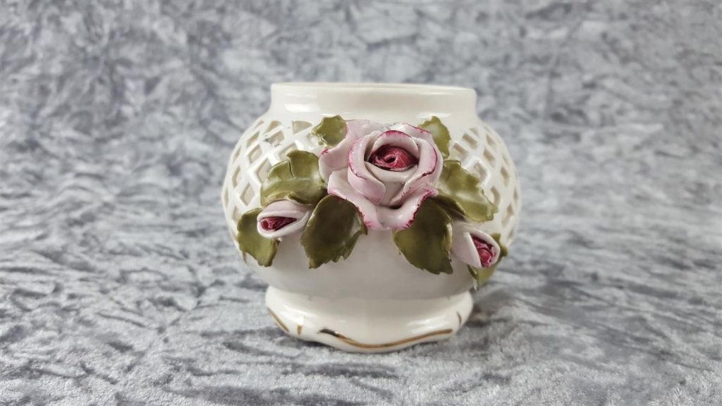 [458110511] Vase Blumenvase Durchbrucharbeit 7,9 cm Brody Parc Poland gebraucht - gut Bild 2
