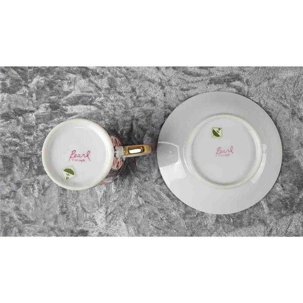 [458110513] Mokkatasse mit Untertasse Tasse Espressotasse Schirmer Porzellan Pearl China gebraucht - gut Bild 5
