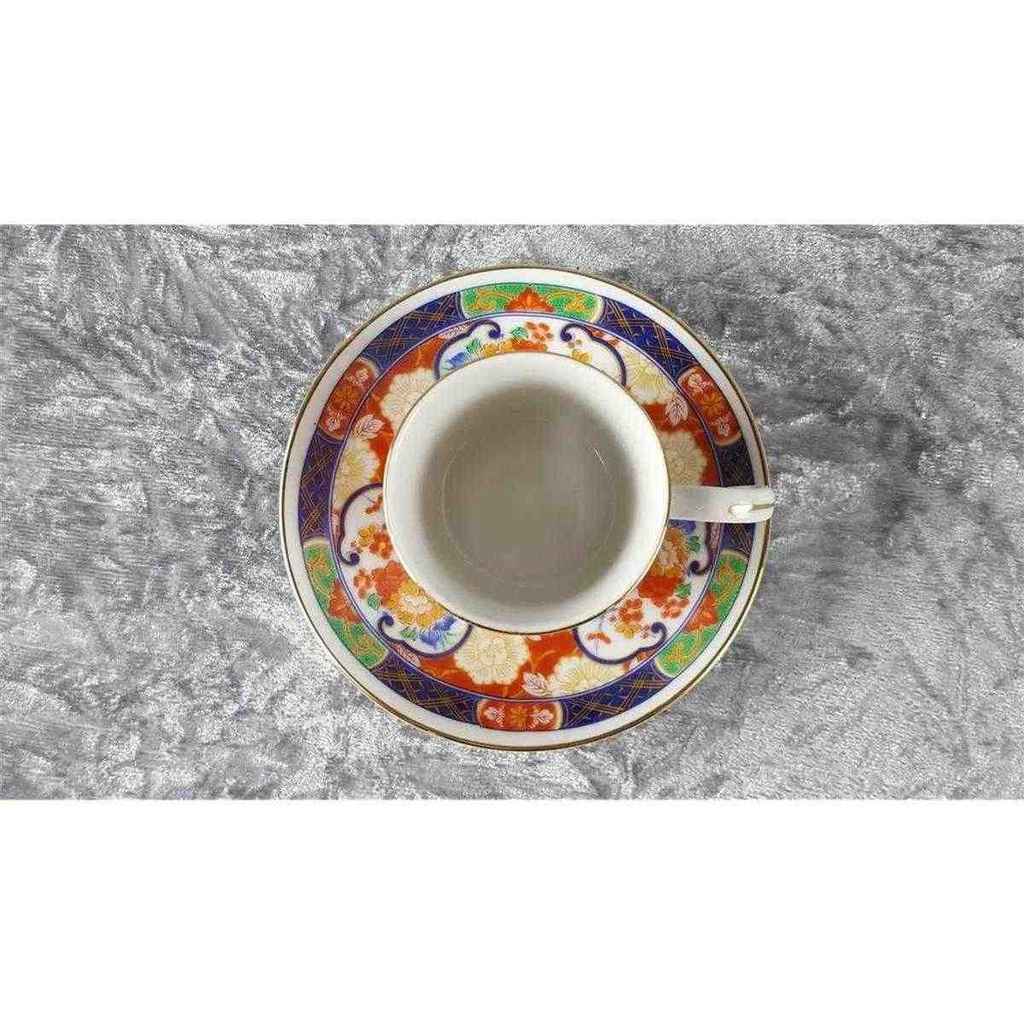 [458110515] Mokkatasse mit Untertasse Tasse Espressotasse & Goldrand Schirmer Porzellan Einzelteile bunte Blumen gebraucht - sehr gut Bild 3
