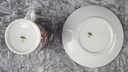 [458110515] Mokkatasse mit Untertasse Tasse Espressotasse & Goldrand Schirmer Porzellan Einzelteile bunte Blumen gebraucht - sehr gut Bild 7