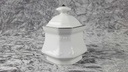 [458110521] Zuckerdose Mitterteich Form 2040 Sissi Weiß Platinrand gebraucht - gut Bild 3
