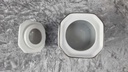 [458110521] Zuckerdose Mitterteich Form 2040 Sissi Weiß Platinrand gebraucht - gut Bild 4