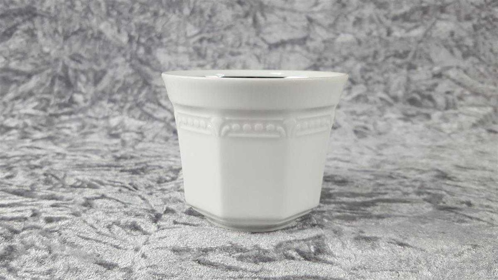[458110522] Kaffeetasse Tasse Mitterteich Form 2040 Sissi Weiß Platinrand gebraucht - gut Bild 3