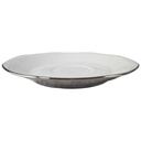 [458110523] Untertasse für Kaffee 14,9 cm Mitterteich Form 2040 Sissi Weiß Platinrand gebraucht - gut Bild 2