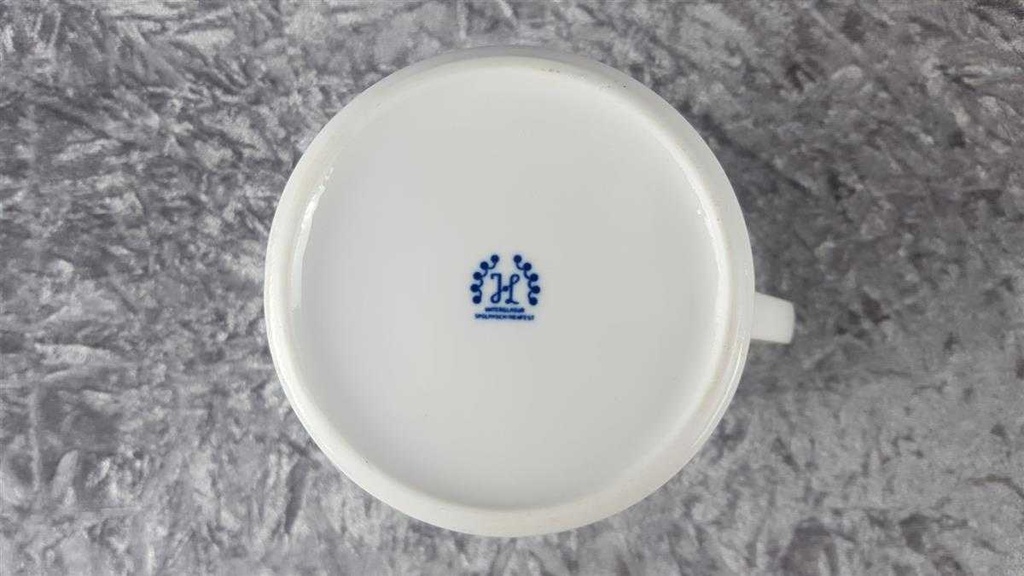 [458110527] Wasserkrug Milchkrug 0,9 L Julius Lange Kahla Indisch Blau Strohblume gebraucht - gut Bild 8