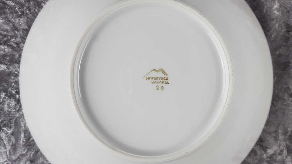[458110535] Schüssel Golddekor 23 cm Mitterteich Form 650 Kreise gebraucht - akzeptabel Bild 5