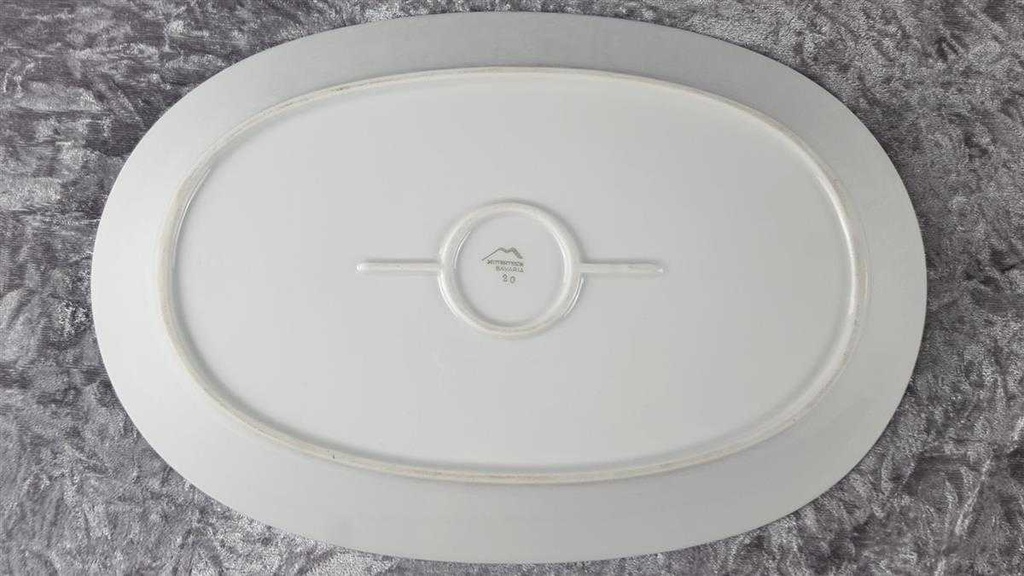 [458110538] Servierplatte Fleischplatte Golddekor 35,1x23,6 cm Mitterteich Form 650 Kreise gebraucht - akzeptabel Bild 5